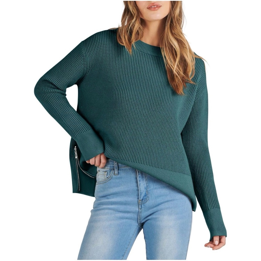 🌿Final Sale Anrabess Cozy‎ Waffle Stretch Knit Sweater